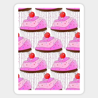 SPRINKLE Cupcake Lover Pattern - Cute Cupcake Art Sticker